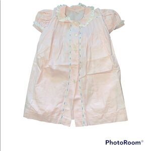 𝅺LOVE vintage baby girl dress soft pink 50’s